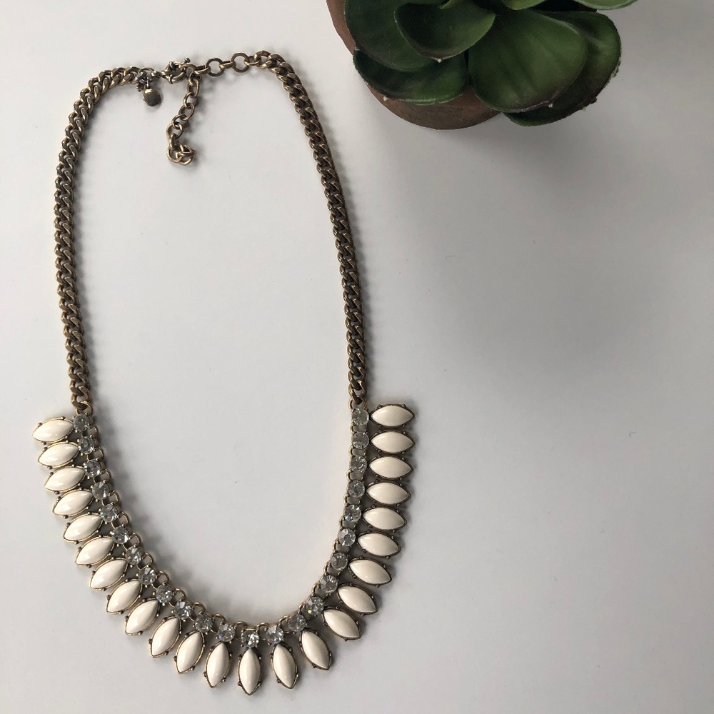 J. Crew white collar necklace